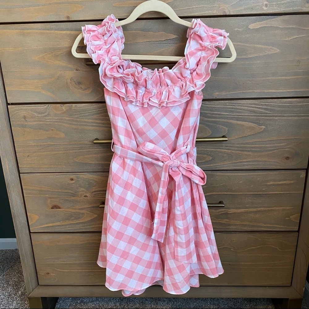 Anthropologie Steele Pink Gingham Dress - Picture 8 of 10